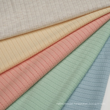 Ribbed Jacquard Cotton Polyester Spandex Jaquard Knit Fabric